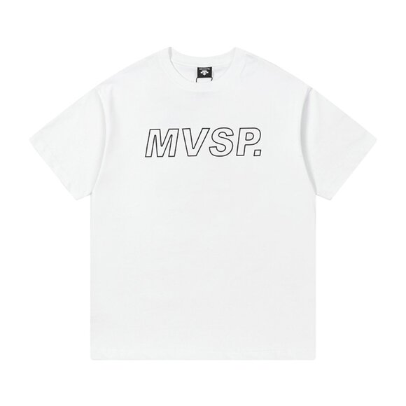 White Simple Short-Sleeved T-Shirt Descente